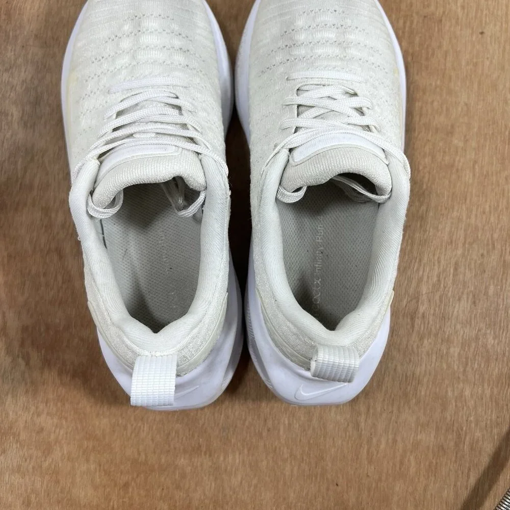 Nike ReactX Infinity Run 4 Triple White Women Size 7.5 Running Shoes